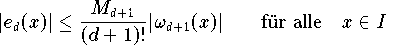     |e_d(x)| \leq \frac{M_{d+1}}{(d+1)!} |\omega_{d+1}(x)| \qquad    \mbox{f