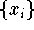 $\{x_i\}$ 