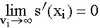 $\lim \limits_{v_i\rightarrow \infty }s^{\prime }(x_i)=0$