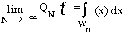${\rem lim}_{N\rightarrow\un}Q_Nf = \int_{W_n}f(x)dx $