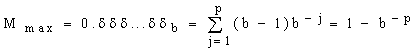 $M_{\max }=0.\delta \delta \delta ...\delta \delta