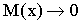 $M(x)\rightarrow 0$
