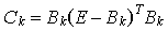 $C_k=B_k\left( E-B_k\right) ^TB_k$ 